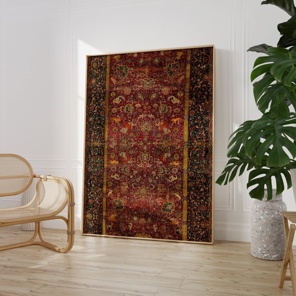 The Emperors Carpet Safavid Court, Vintage Art Print