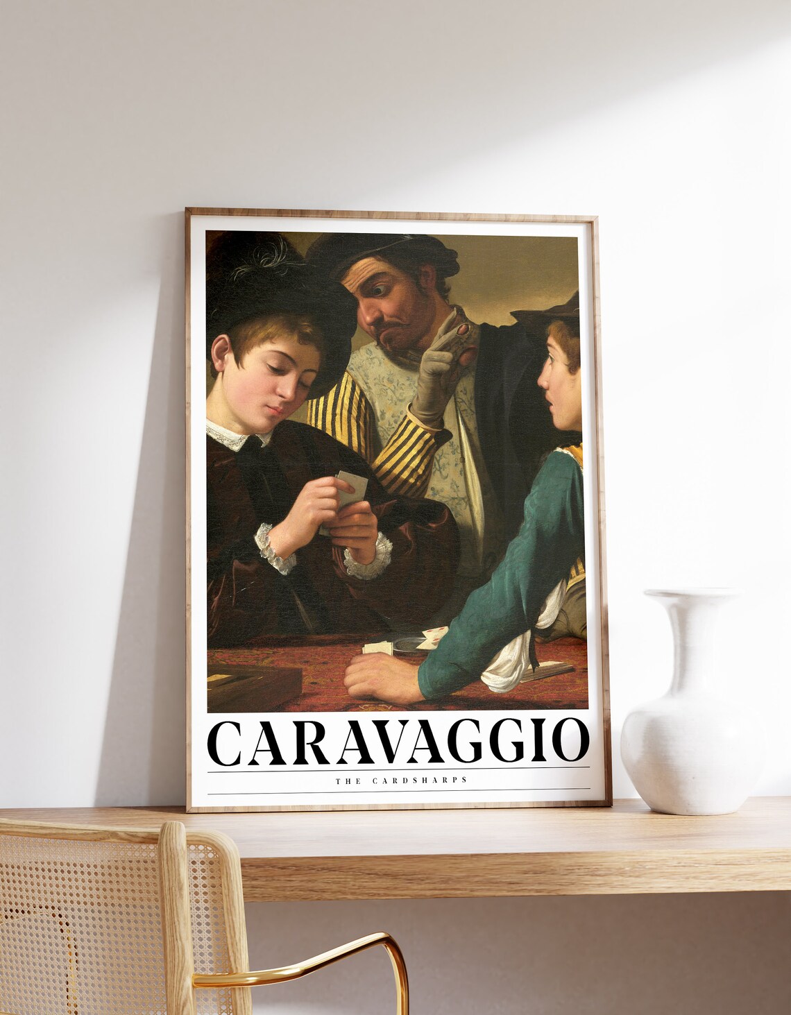 Caravaggio The Cardsharps Museum Banner Classic Baroque Art Poster