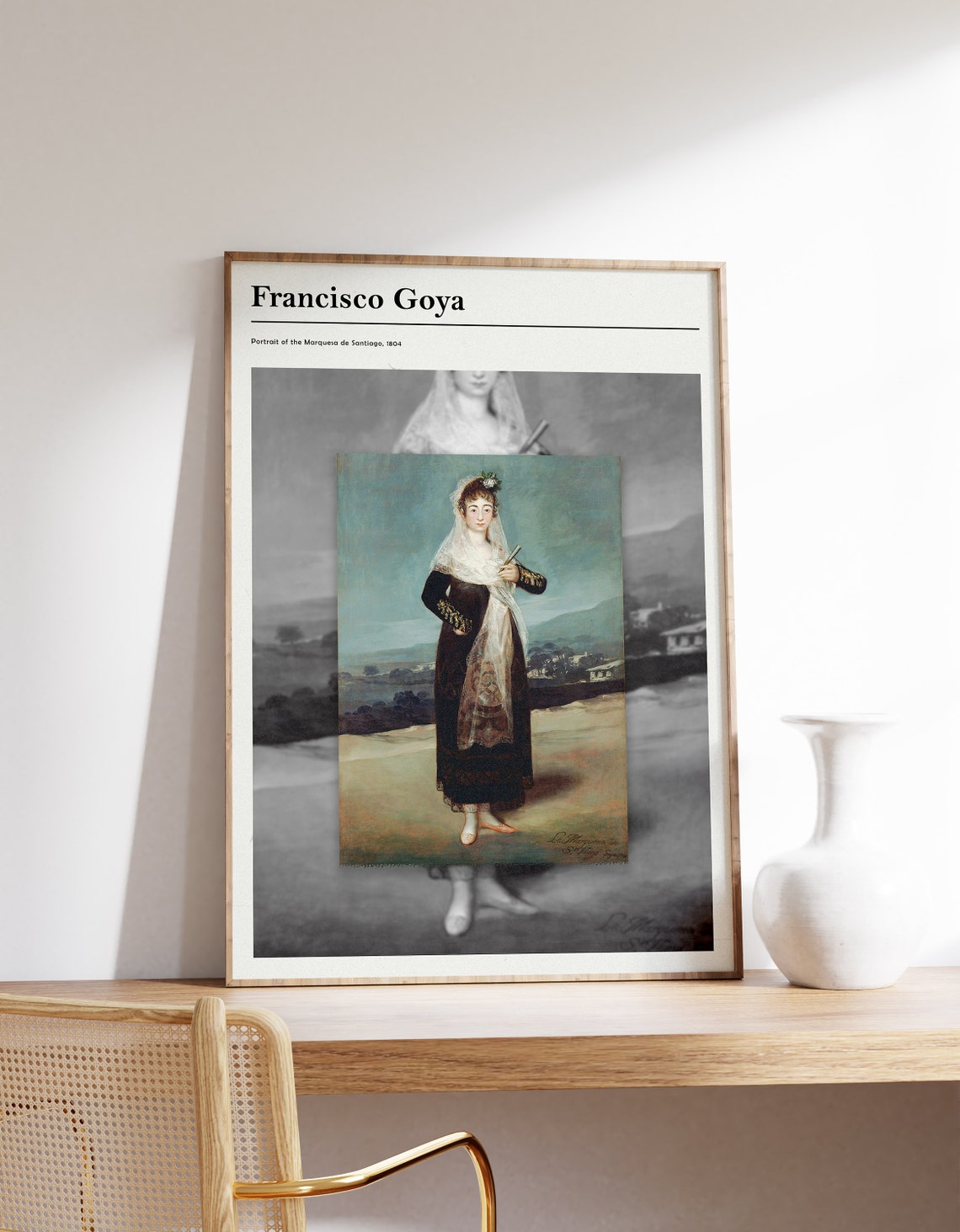 Francisco Goya Marquesa de Santiago 1804 Portrait Classic Art Poster