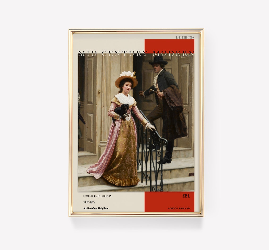 Edmund Blair Leighton My Next Door Neighbour Exhibition Poster