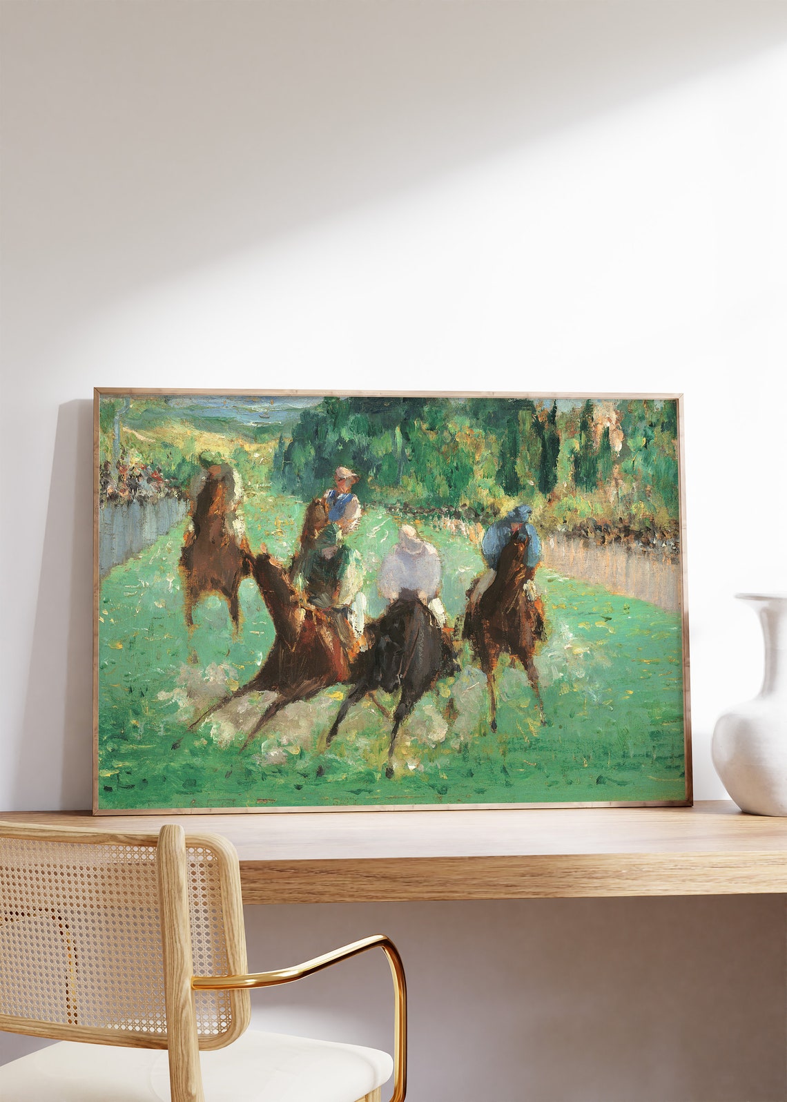 Manet At the Races 1875 Impressionist Horse Race Painting Poster