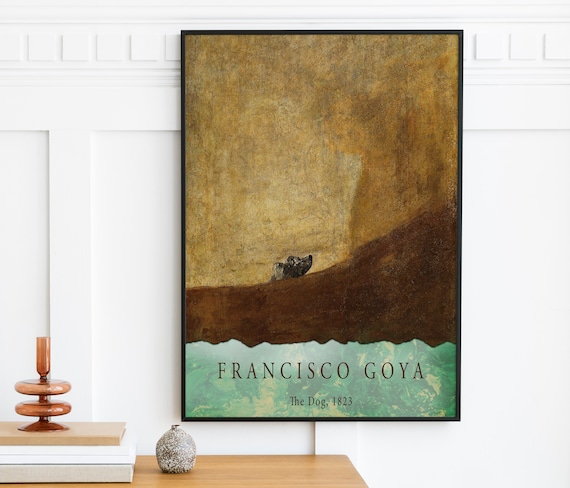 Francisco Goya The Dog 1823 Exhibition Poster Minimalist Wall Art Gift Painting Abstract
