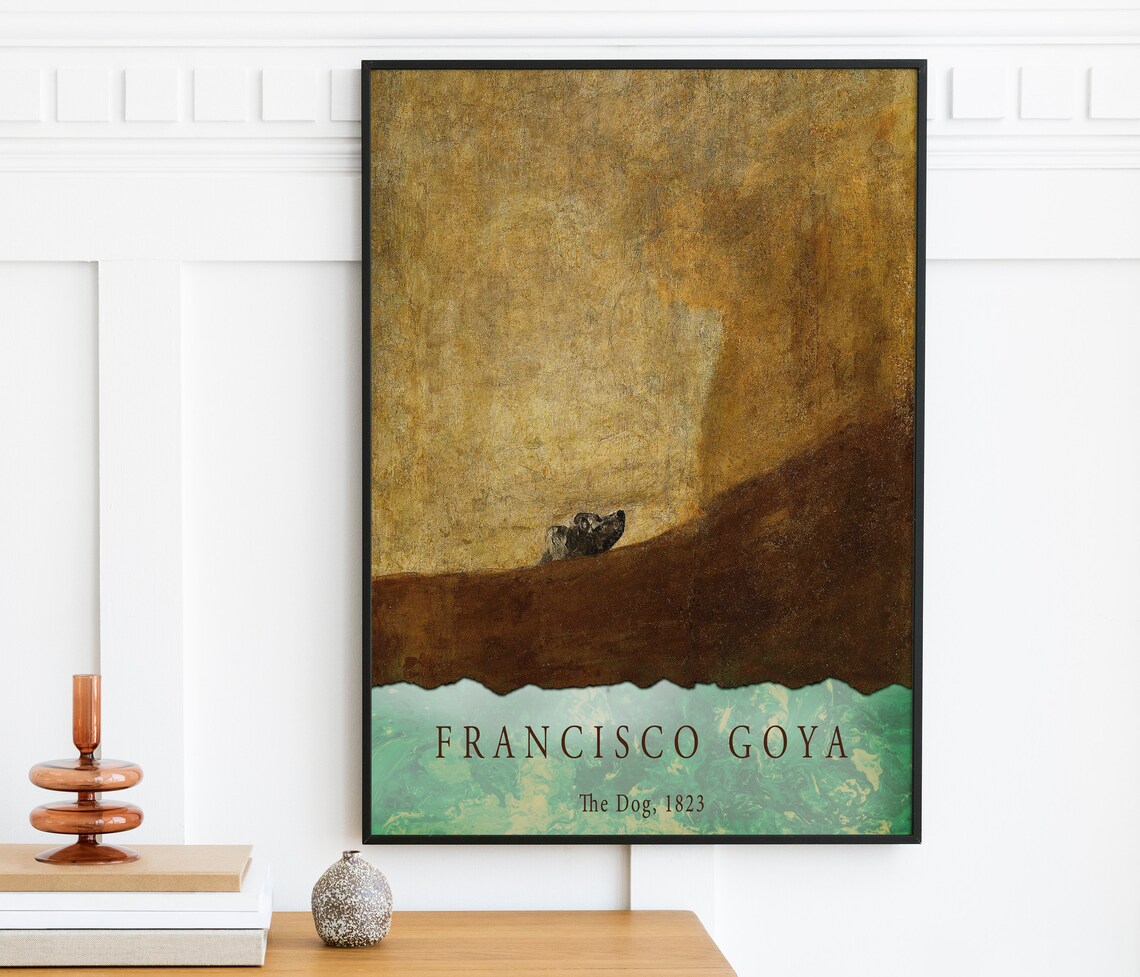 Francisco Goya The Dog 1823 Exhibition Poster Minimalist Wall Art Gift Painting Abstract