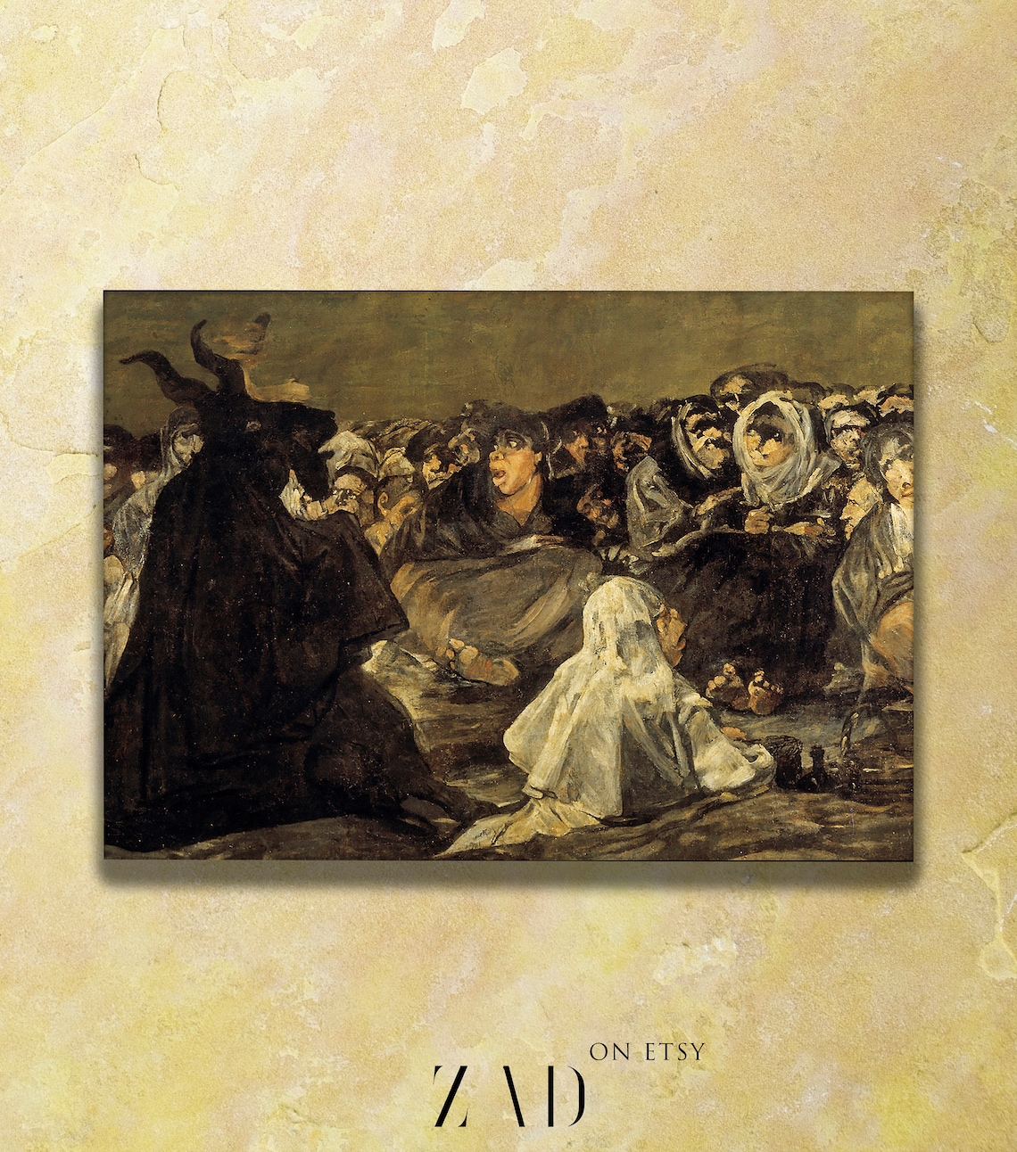 Francisco Goya The Coven, Classic Painting Art Print
