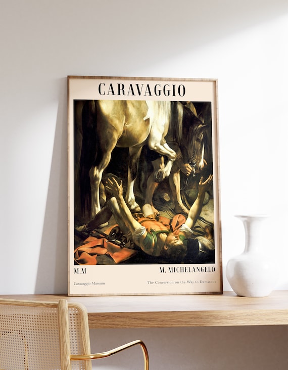 Caravaggio Poster Print Minimalist Art Modern Home Decor Farmhouse Baroque