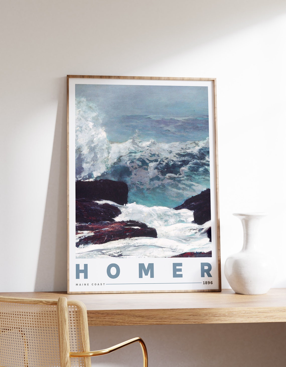 Winslow Homer Maine Coast 1896 Crashing Waves Rocks Seascape Poster