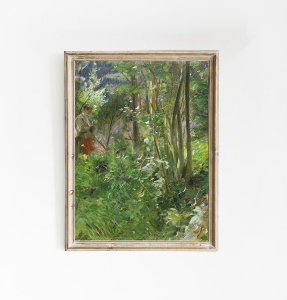 Anders Zorn Sun In The Forest 1907 Vintage Poster Painting Antique Print Landscape Wall Art Home Decor Farmhouse