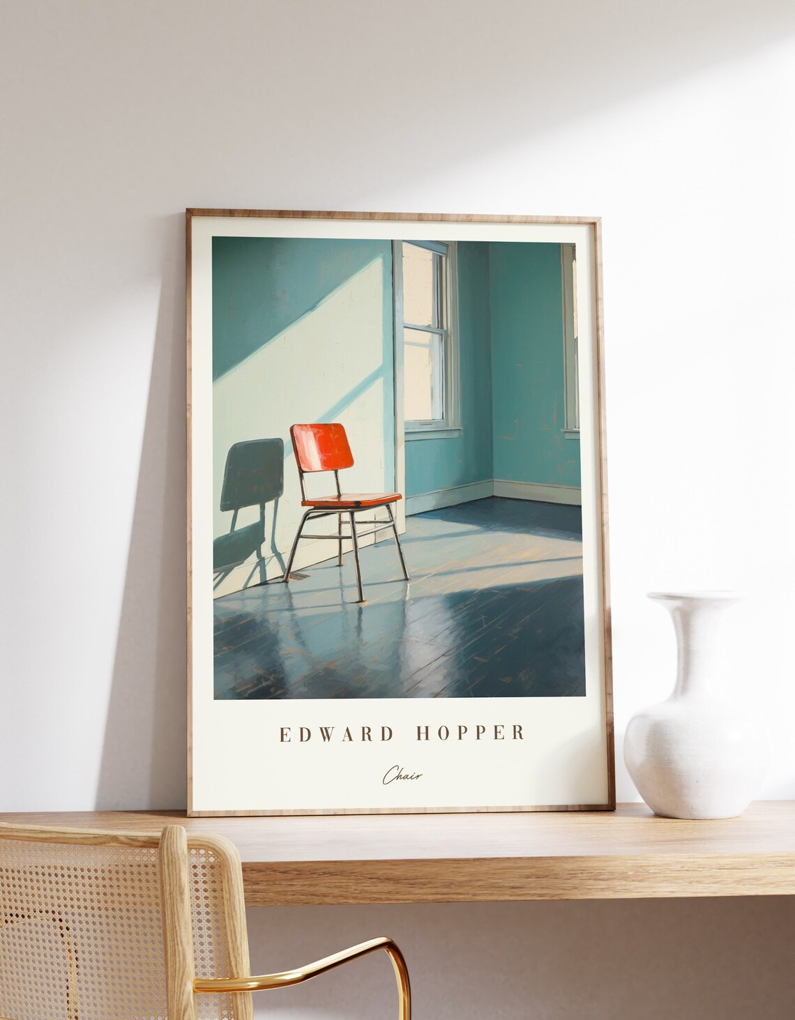 Chair Poster, Edward Hopper Vintage Painting Art Print