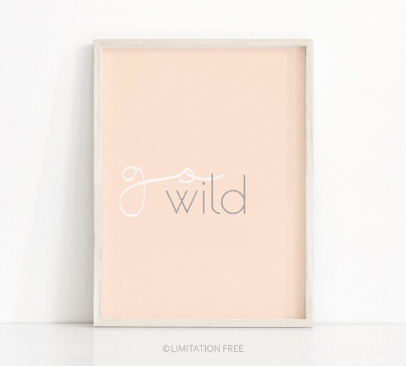 Print Instant Art Minimalist Typography Print Wall Art Modern Art Print Peach Home Decor