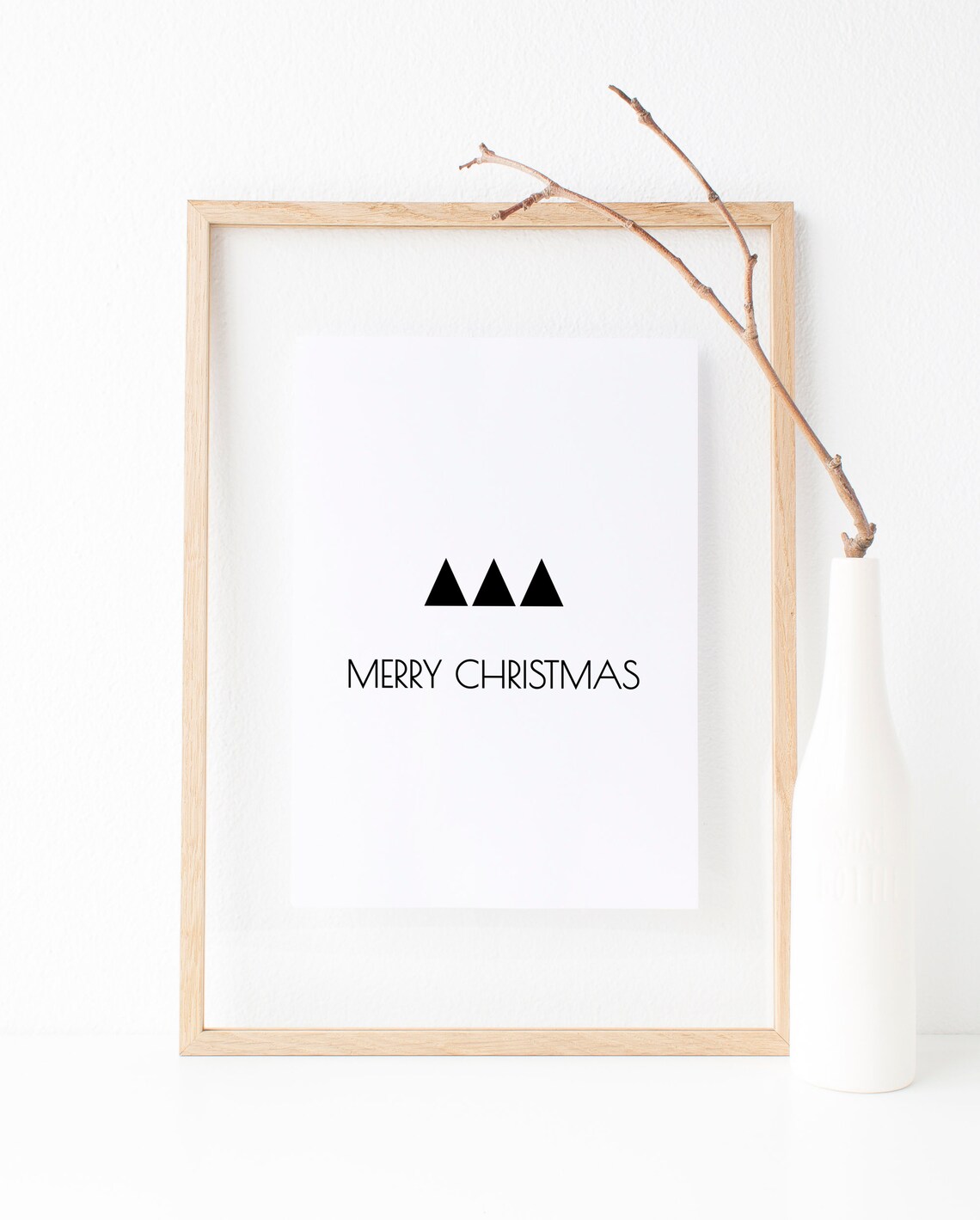 Scandinavian Christmas Decor, Minimalist Art Print - Image 2