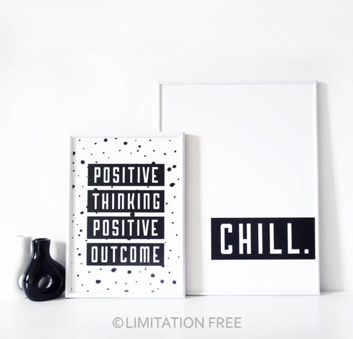 Inspirational Quote Print, Black and White Typography - Image 2