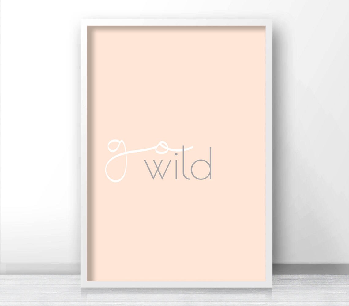 Print Instant Art Minimalist Typography Print Wall Art Modern Art Print Peach Home Decor - Image 3