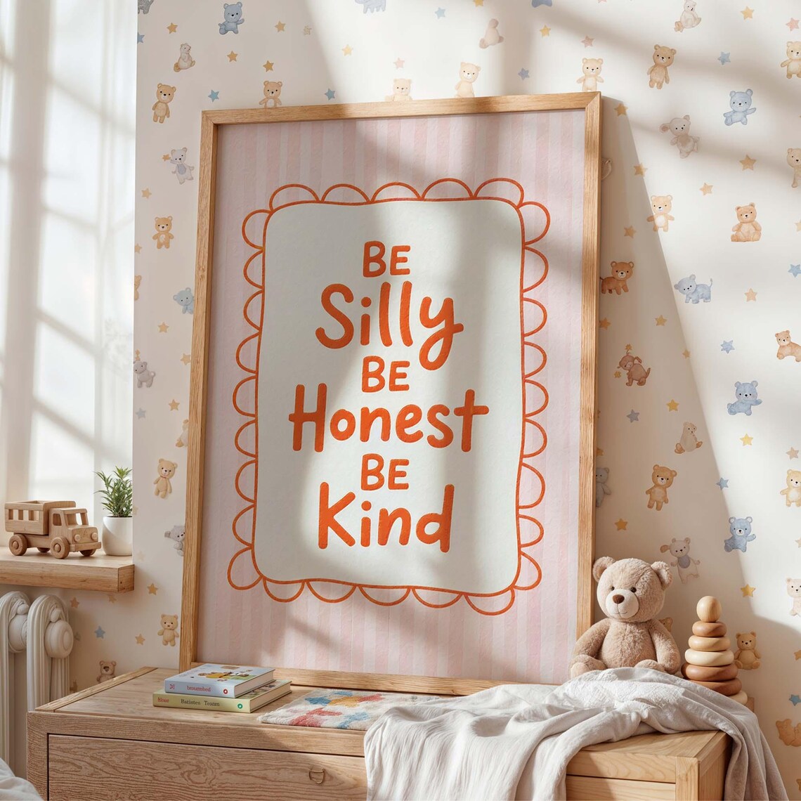 Be Silly Honest Kind Nursery Wall Art Print