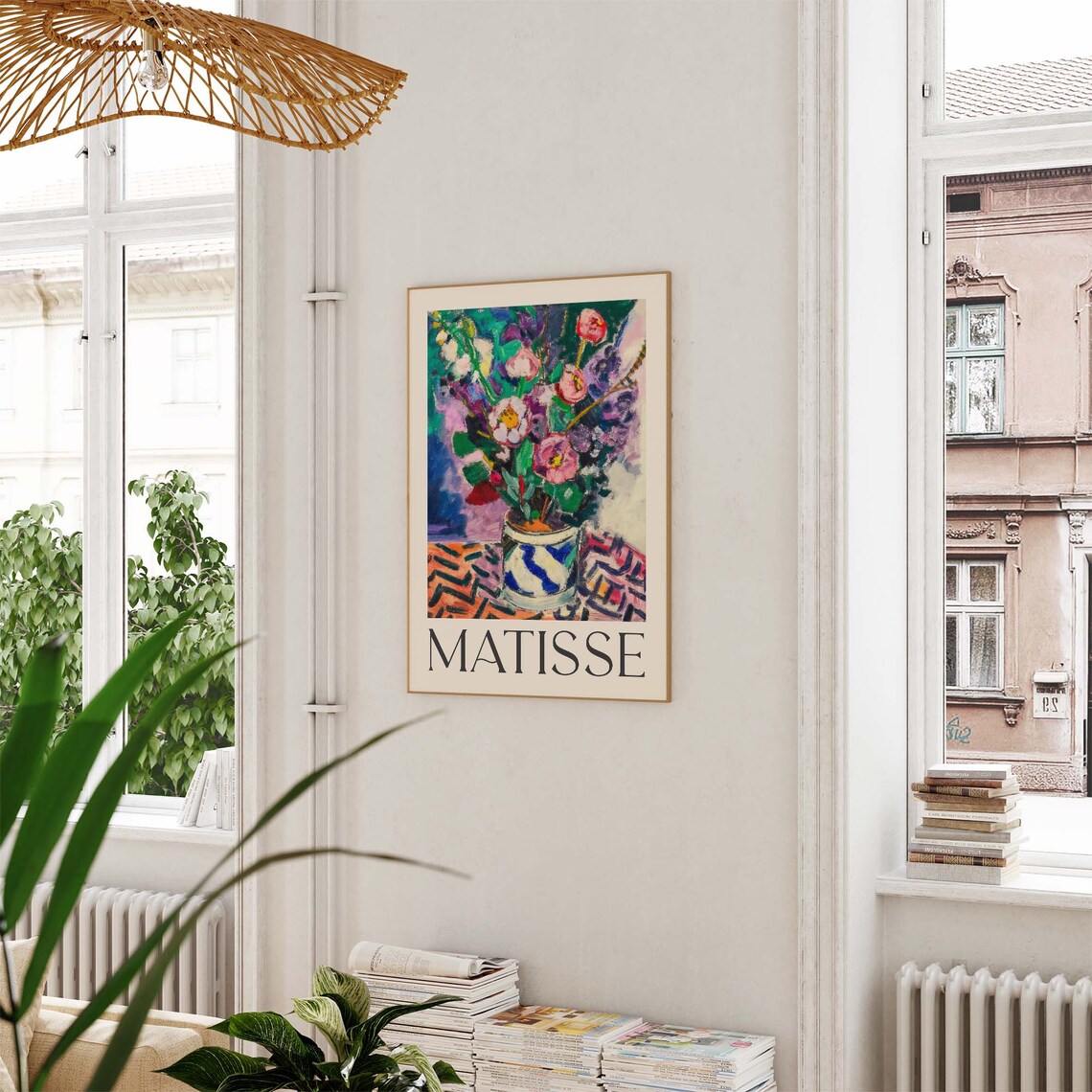 Matisse Style Peony Bouquet Fauvist Floral Still Life Poster - Image 2