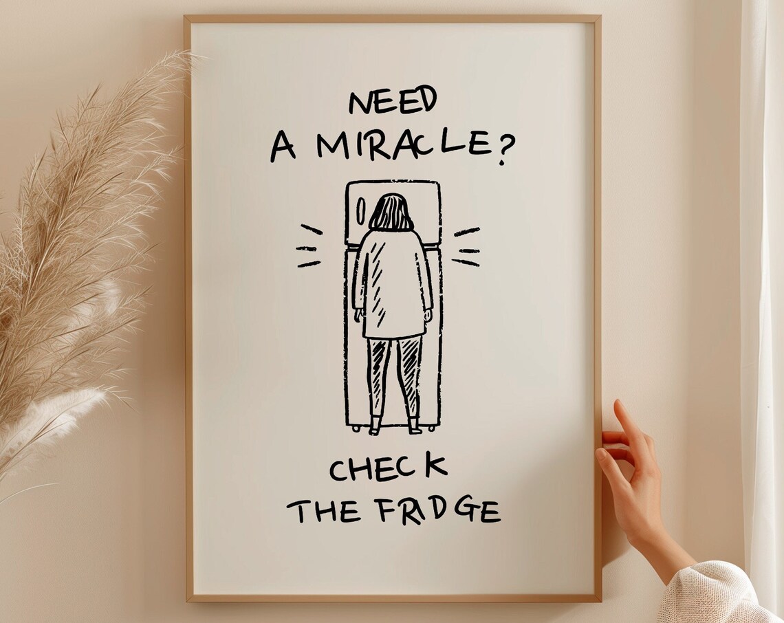 Need A Miracle, Christian Humor Kitchen Decor