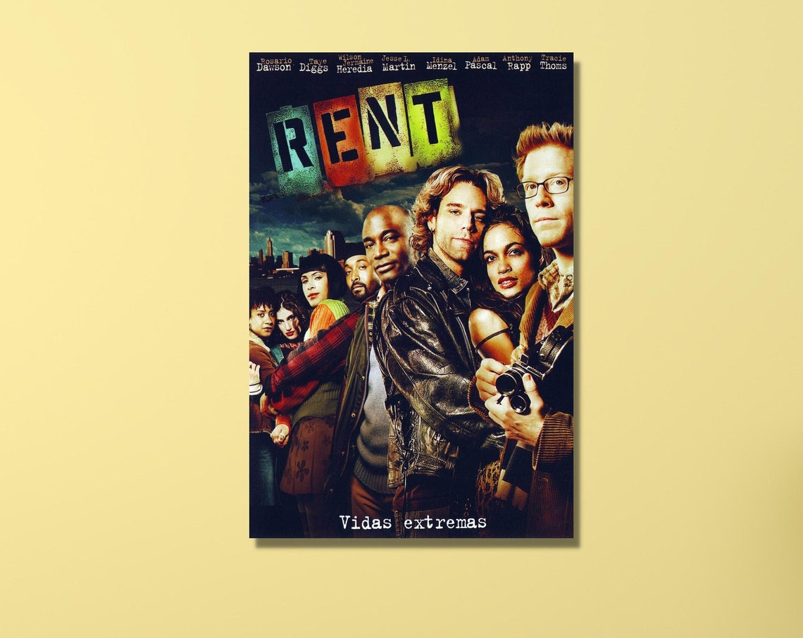 Rent Movie Musical Poster Original Ensemble Cast Group Photo
