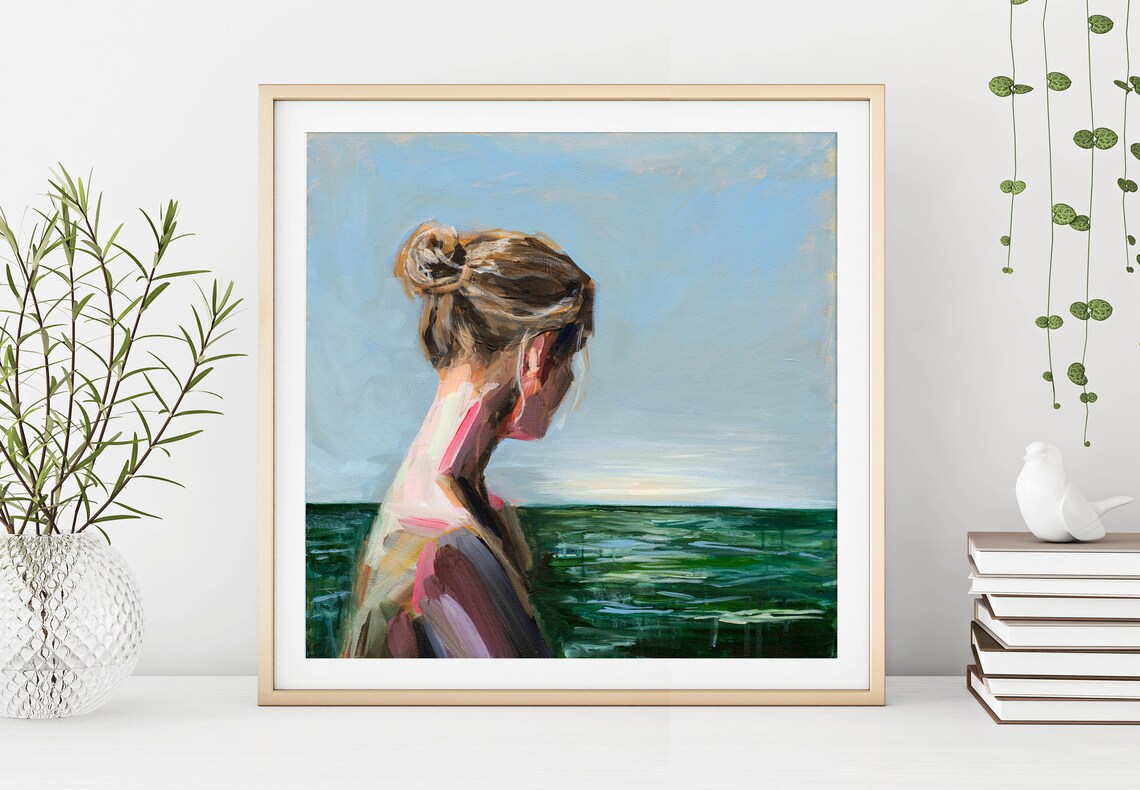 Katie Jobling Beach Woman Figure Poster Print