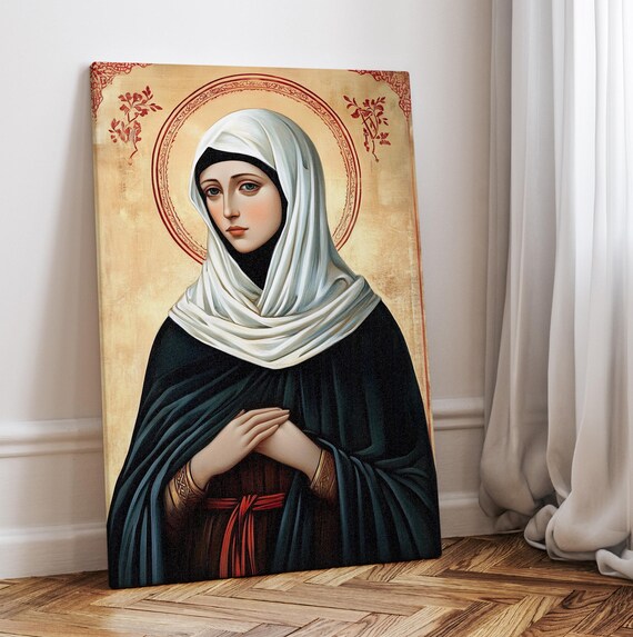 Saint Catherine of Alexandria Orthodox Icon Portrait Art Poster