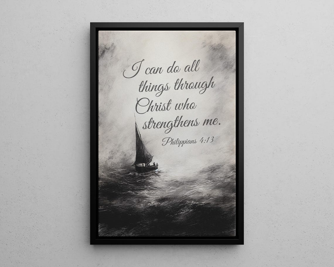 I Can Do All Things Philippians 4:13 Sailing Scripture Poster
