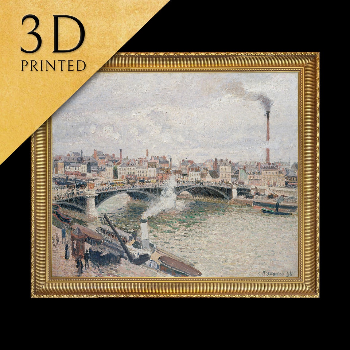 Camille Pissarro Pont Boieldieu Rouen 1896 Impressionist Print