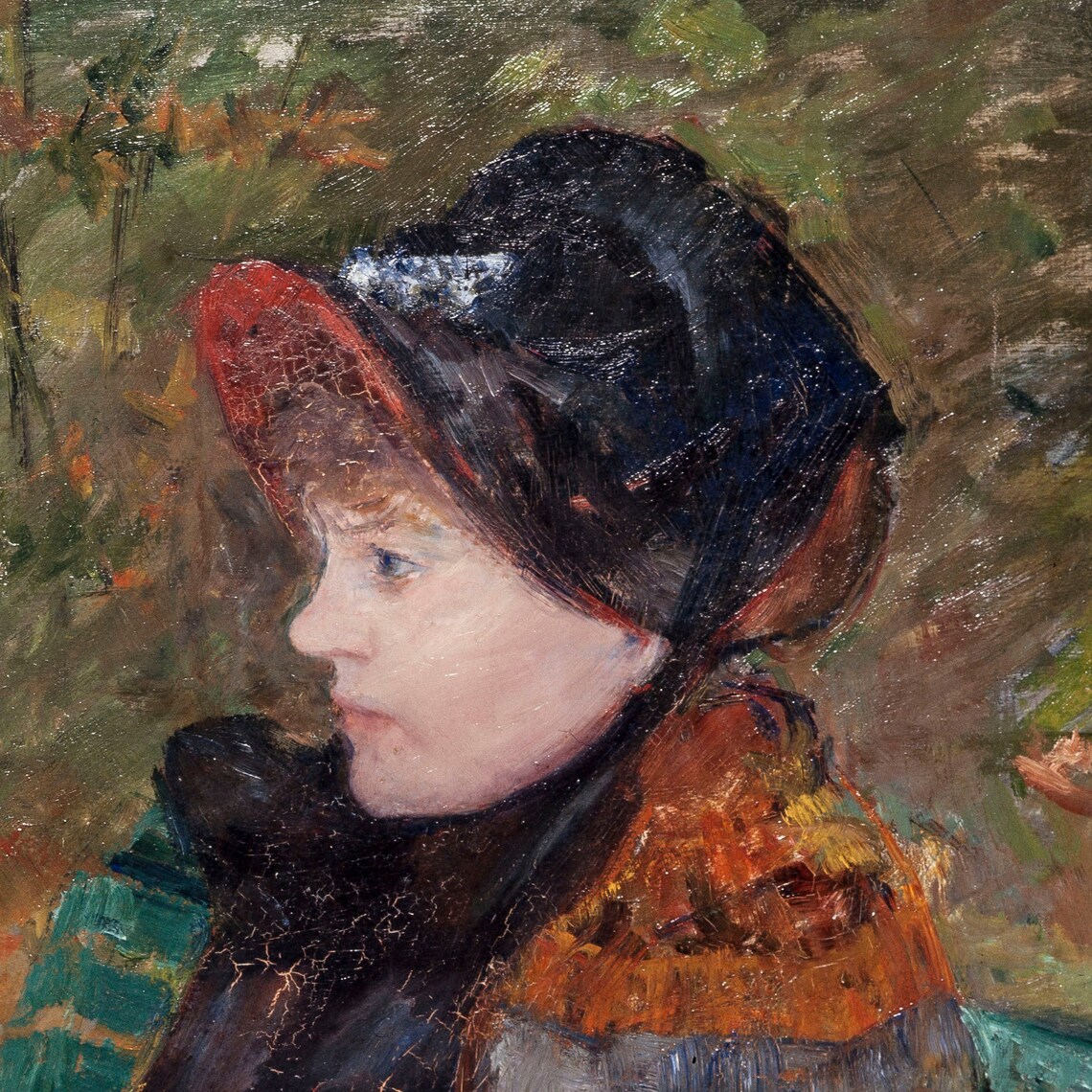 Mary Cassatt Automne Portrait Of Lydia Seated Autumn Scene Poster - Image 3