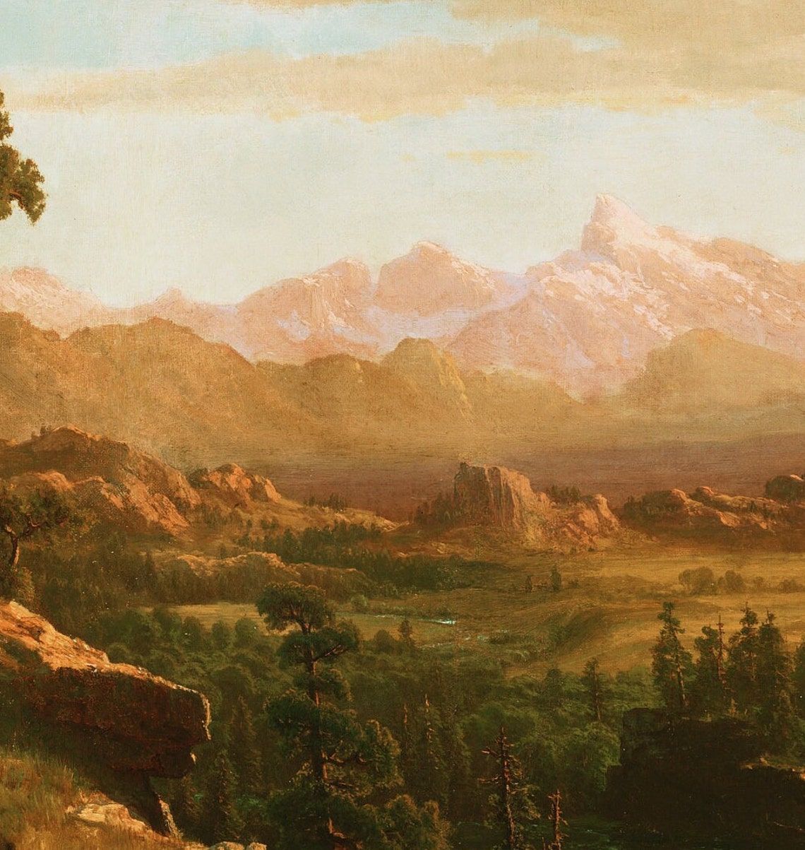Albert Bierstadt Wind River Country Western Mountain Vista Wall Art - Image 2