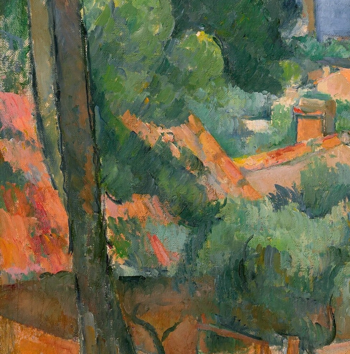 Cezanne View of L'Estaque Terracotta Roofs Overlooking the Sea Poster - Image 3