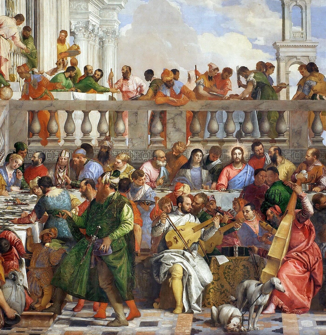 Paolo Veronese The Wedding at Cana Grand Feast Scene Textured Print - Image 2