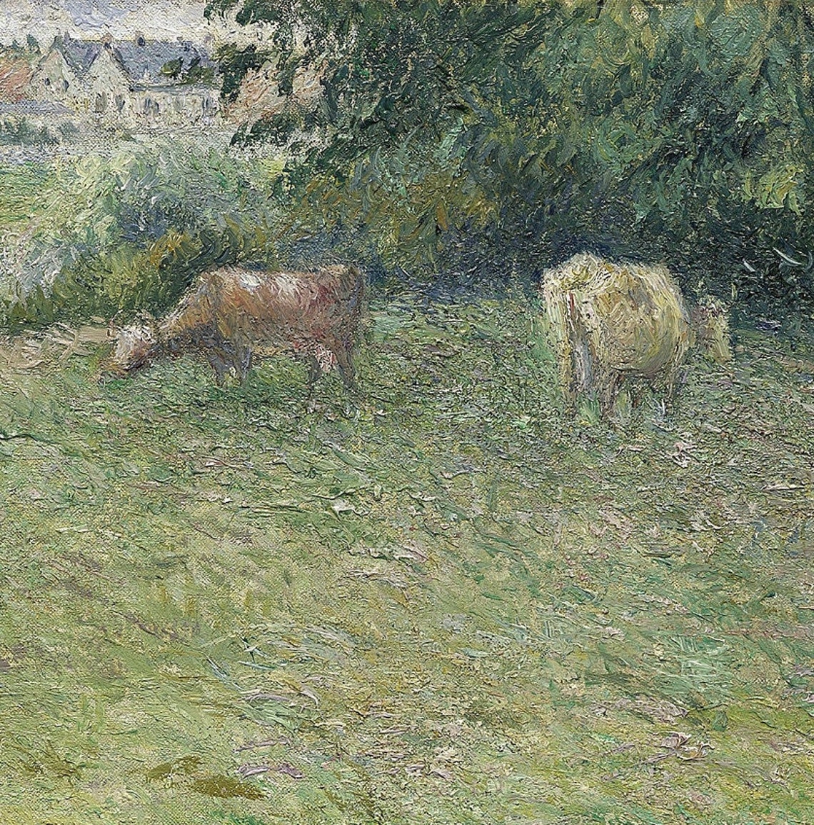 Camille Pissarro Young Peasant Girls Resting Meadow Textured Print - Image 2