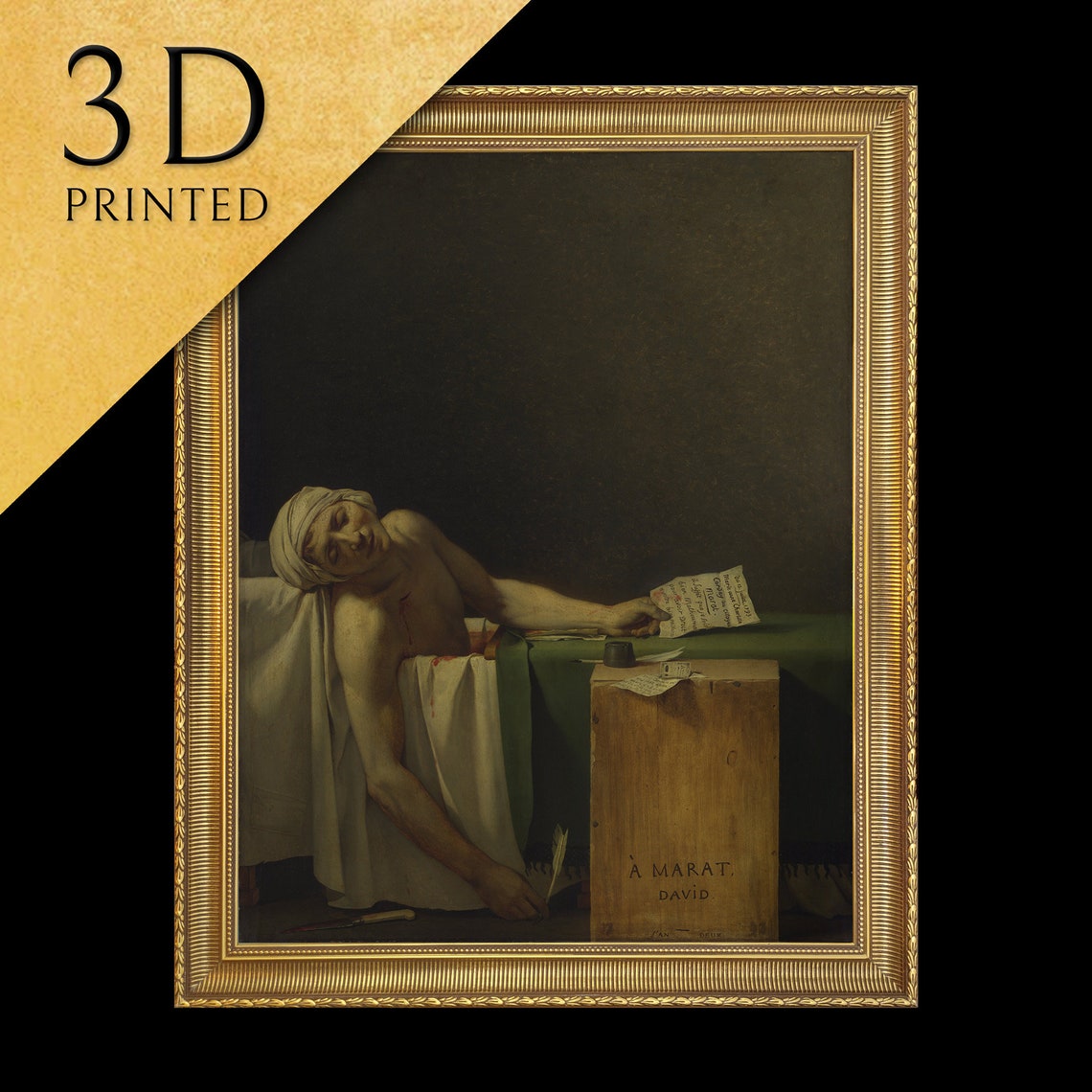 Jacques Louis David Death Of Marat Neoclassical Martyr Poster