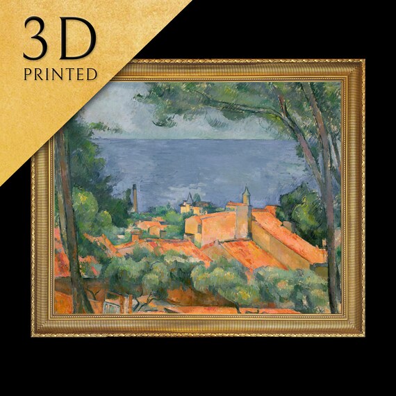 Lestaque Aux Toits Rouges By Paul Cezanne 3d Printed With Texture And Brush Strokes Looks Like Original Oil Painting