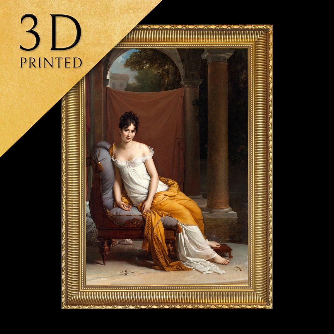 Juliette Rcamier, Oil-Painting-Style Art Print