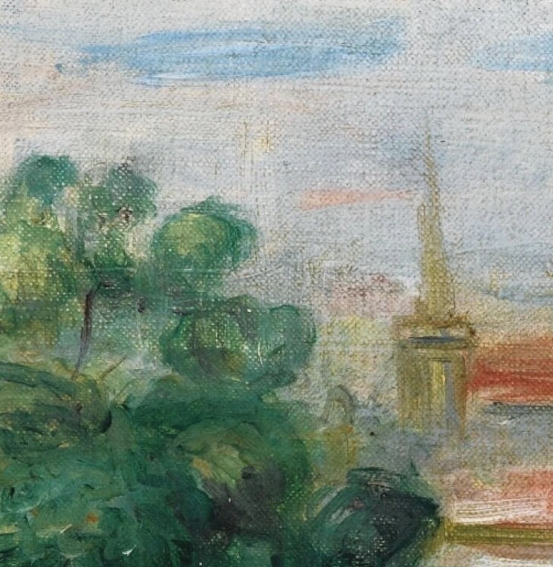 Pierre Renoir French Village Church Spire Impressionist Poster - Image 3