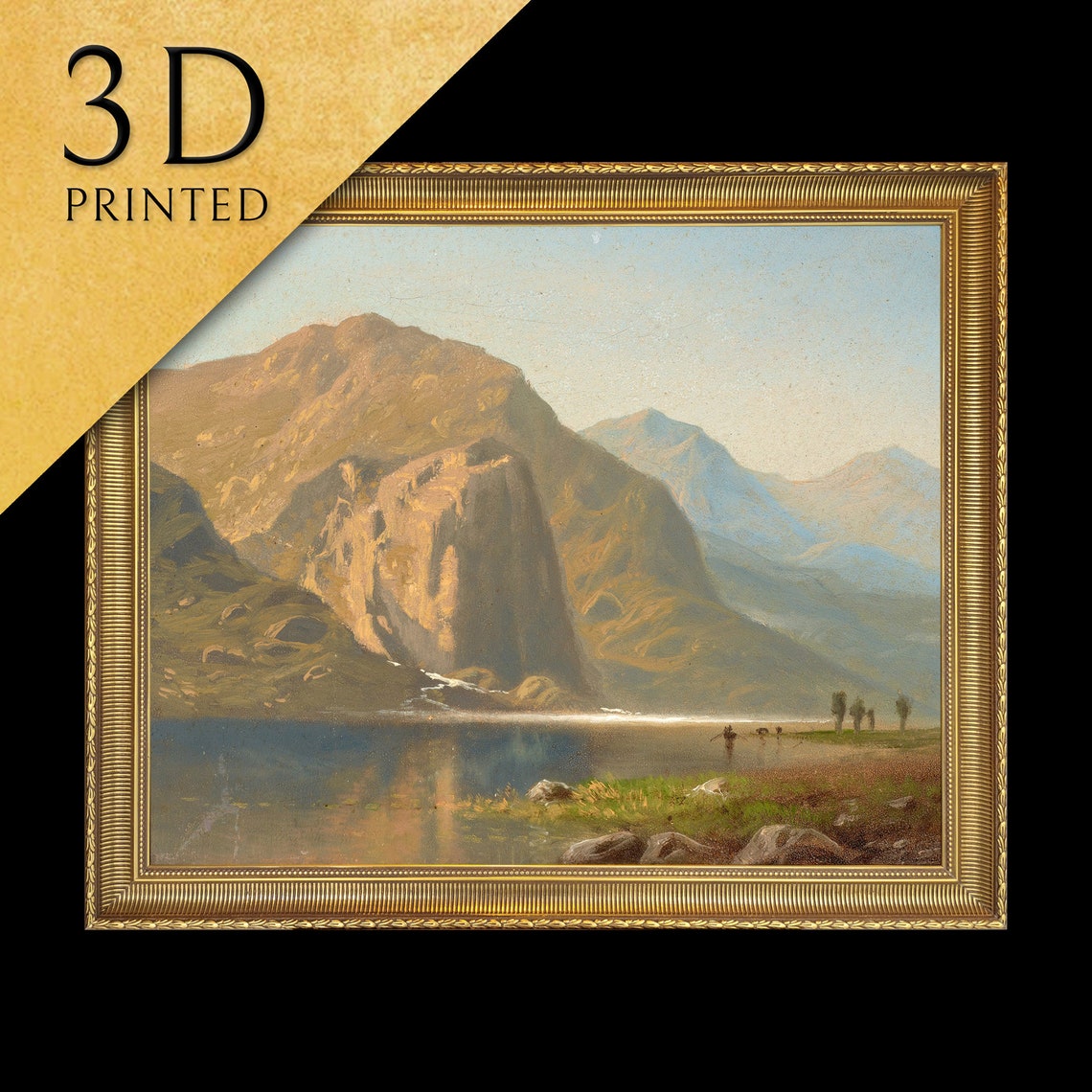 Albert Bierstadt Yosemite Valley Cliffs Lake Landscape Textured Print