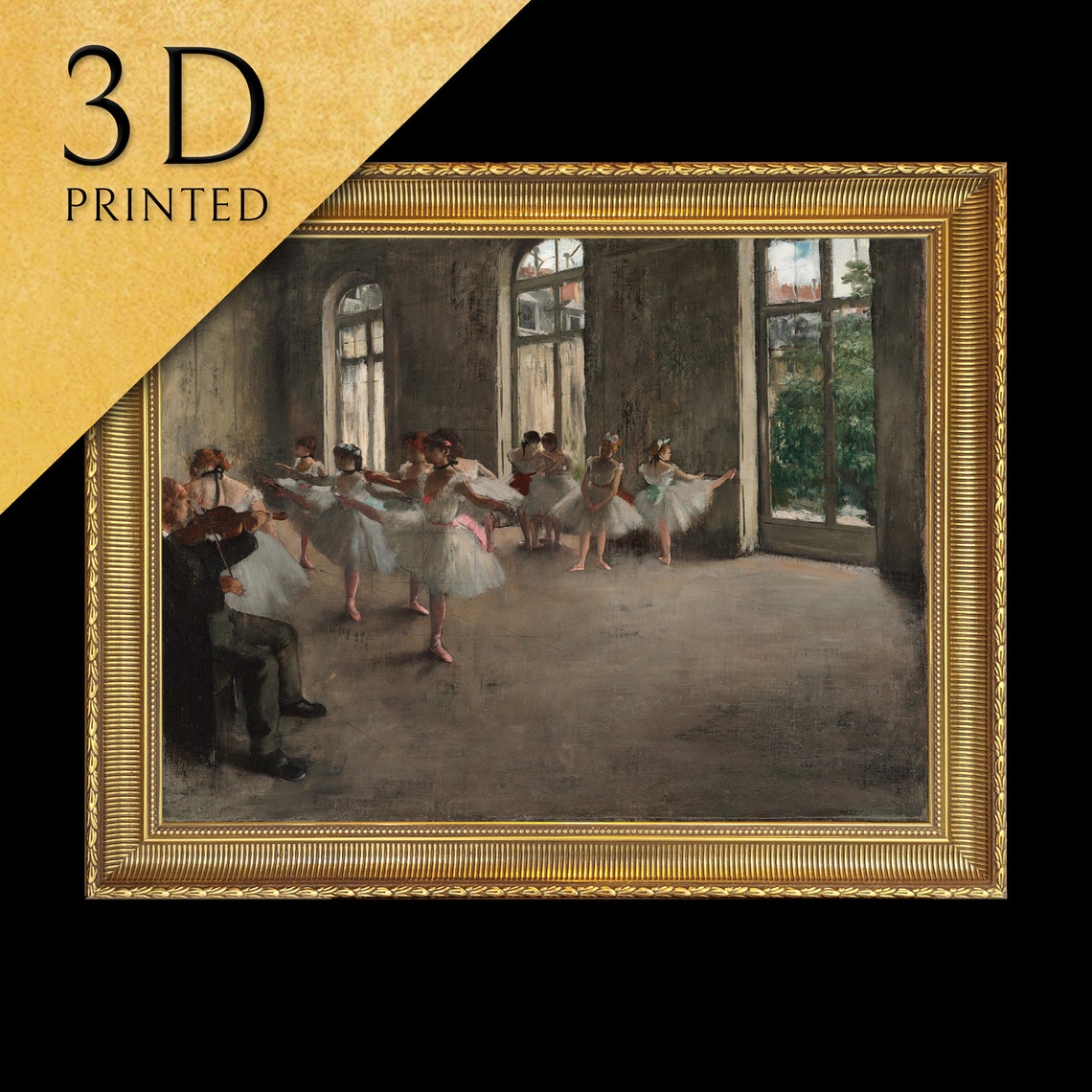 Degas The Rehearsal Ballet Dancers Studio Impressionist Scene Poster