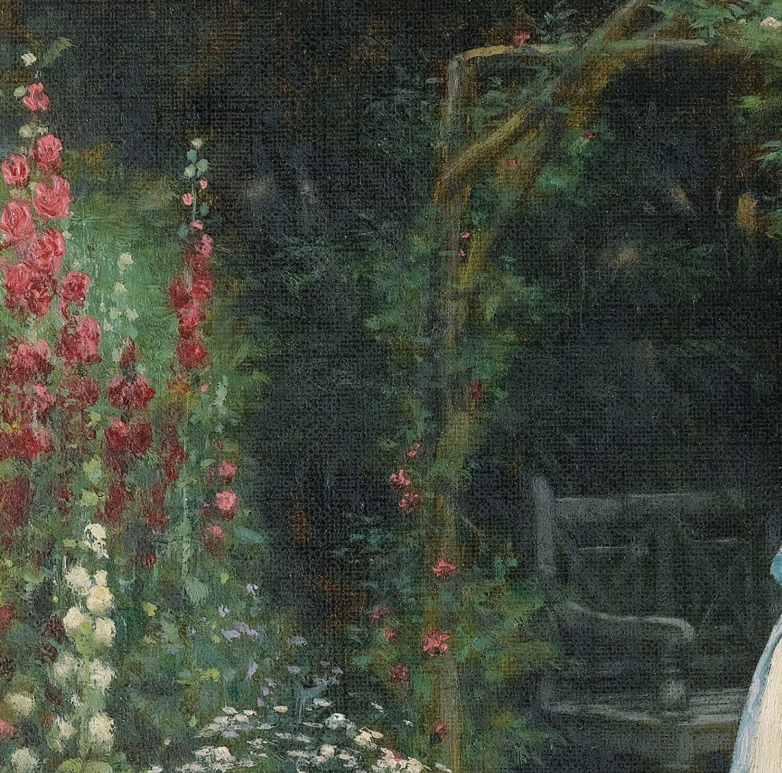 Edmund Blair Leighton My Ladys Garden Woman Watering Flowers Wall Art - Image 2