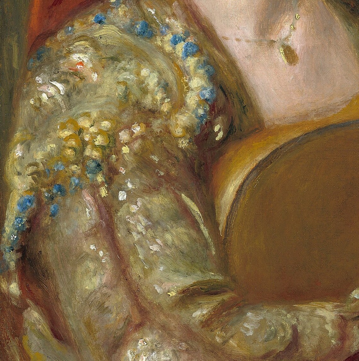 Renoir Woman with a Guitar in a Red Scarf Musician Portrait Poster - Image 2