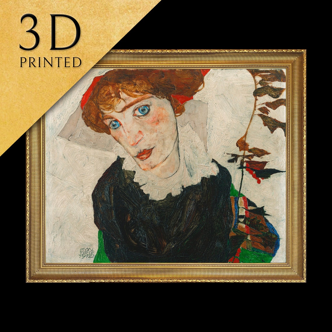 Egon Schiele Portrait of Wally Neuzil Expressionist Muse Poster