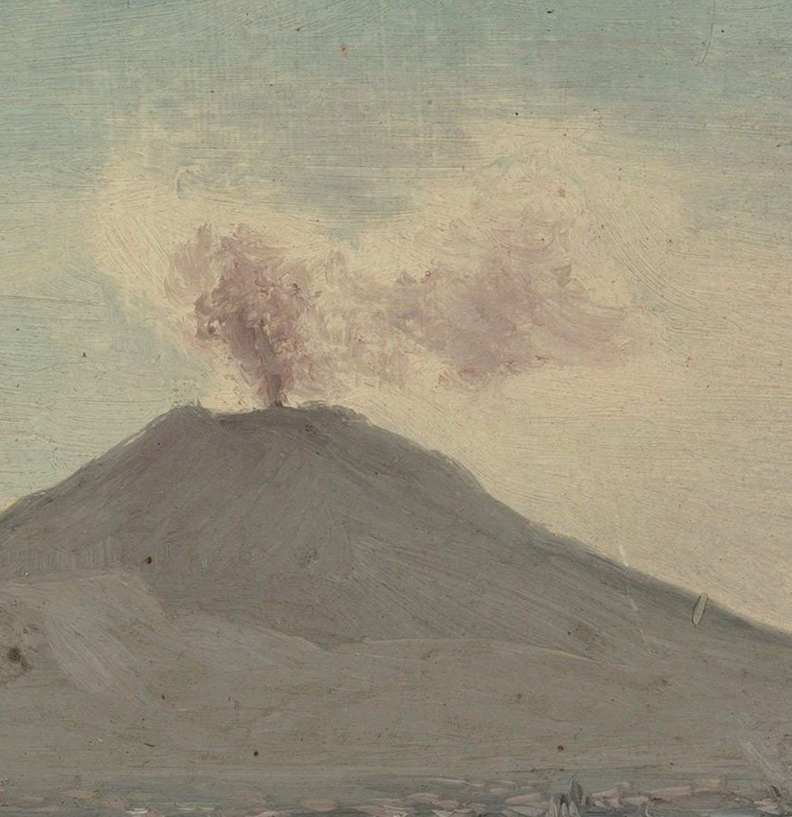 Albert Bierstadt Mount Vesuvius Bay of Naples Seascape Textured Print - Image 3