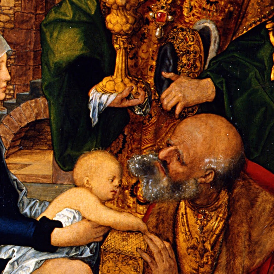 Adoration of the Magi Three Kings Nativity Renaissance Religious Print - Image 3
