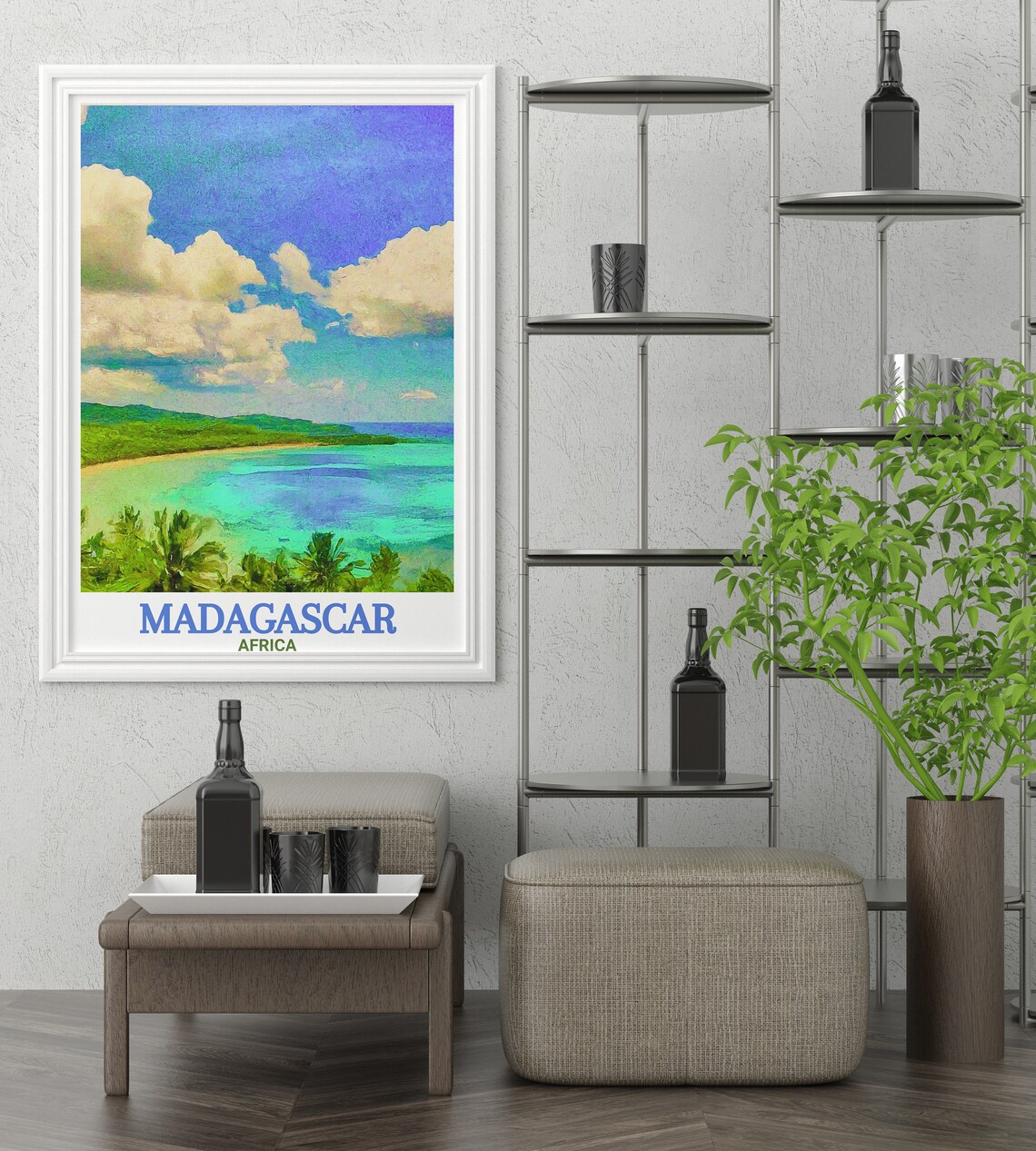 Madagascar Nosy Be Turquoise Bay Beach Africa Coastal Travel Poster - Image 2