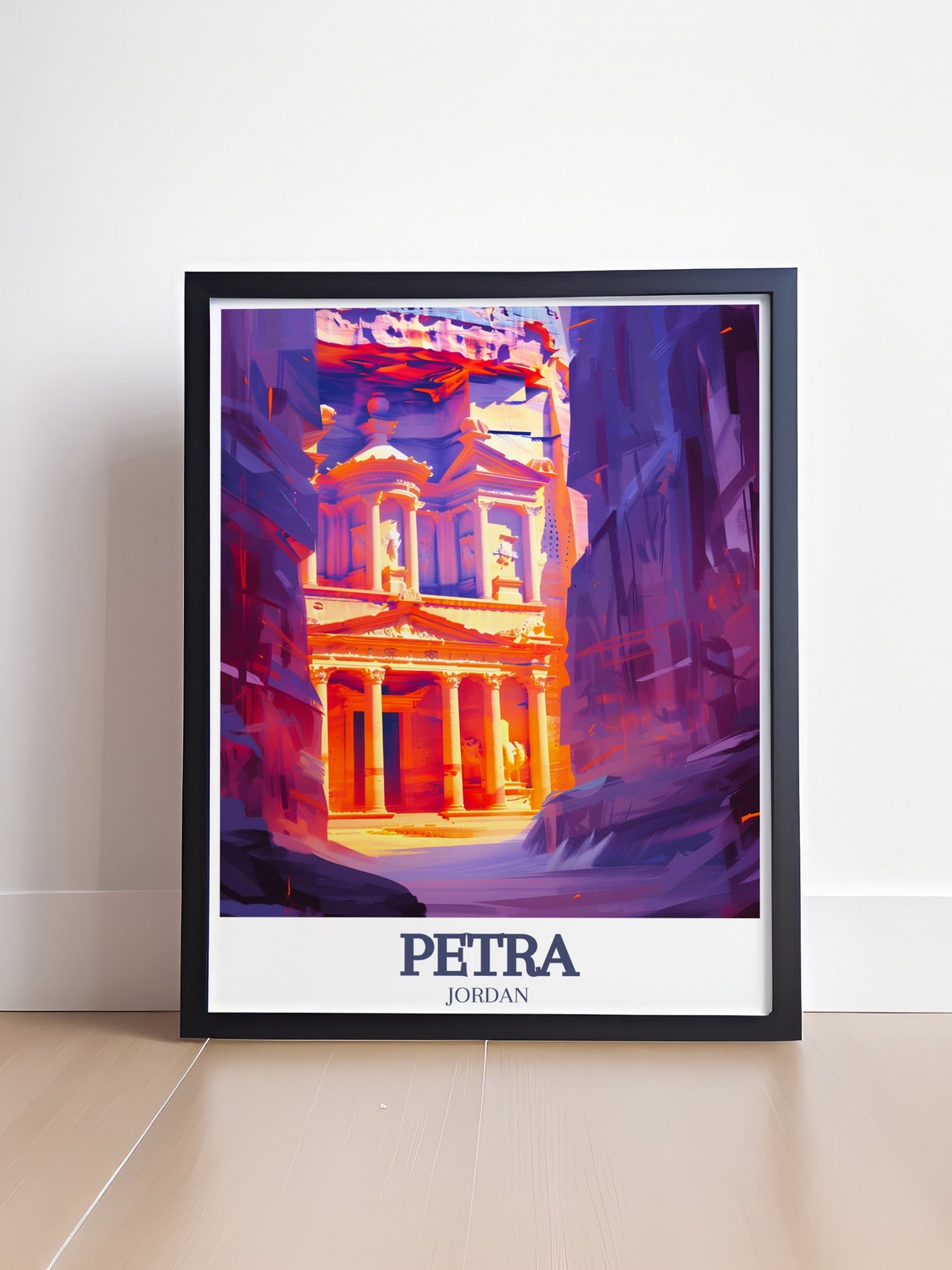Petra Jordan The Treasury Purple Sunset Canyon Travel Poster - Image 4
