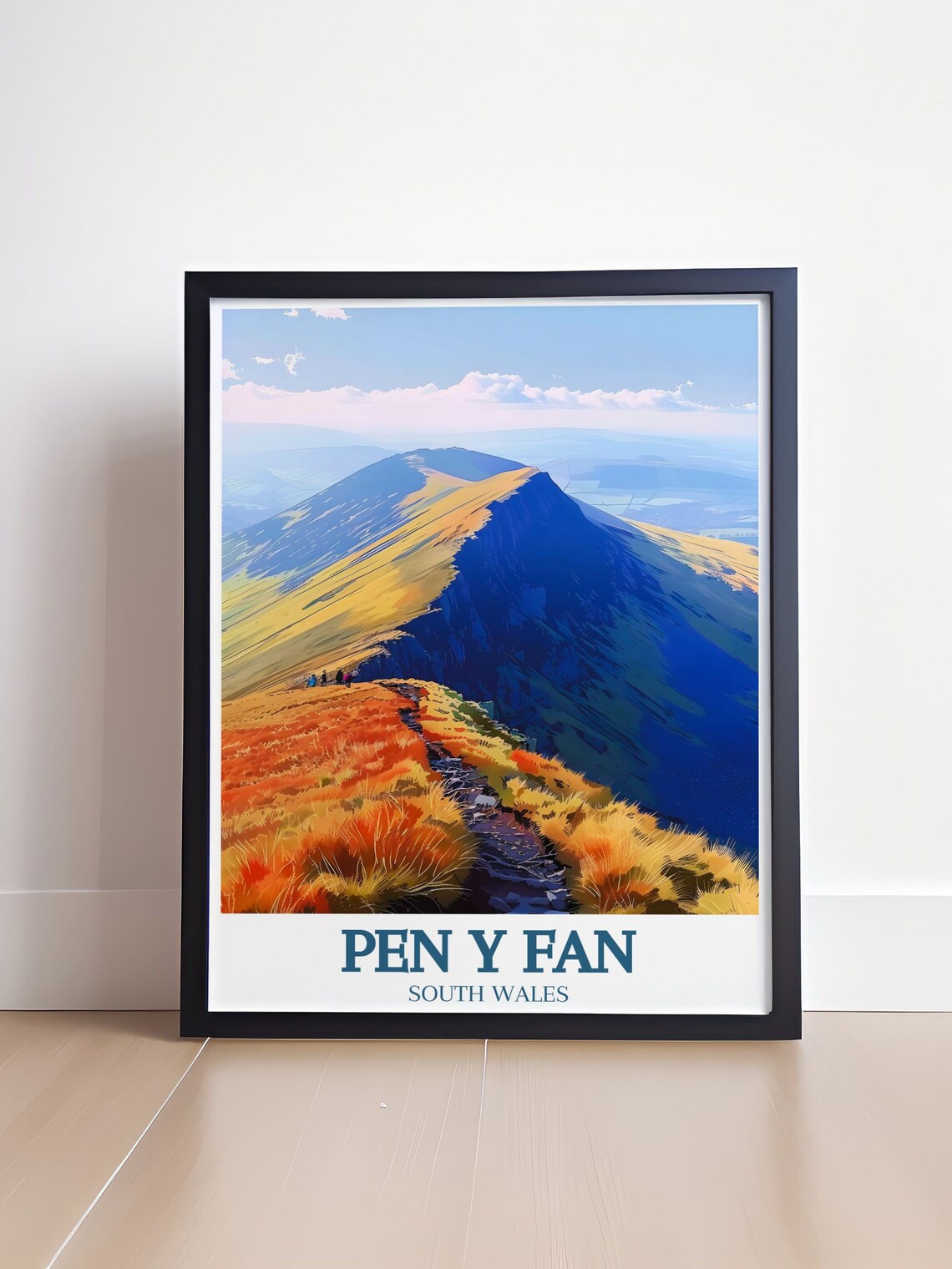 Pen Y Fan Golden Ridge Summit Trail Scenic View Travel Poster Art - Image 4
