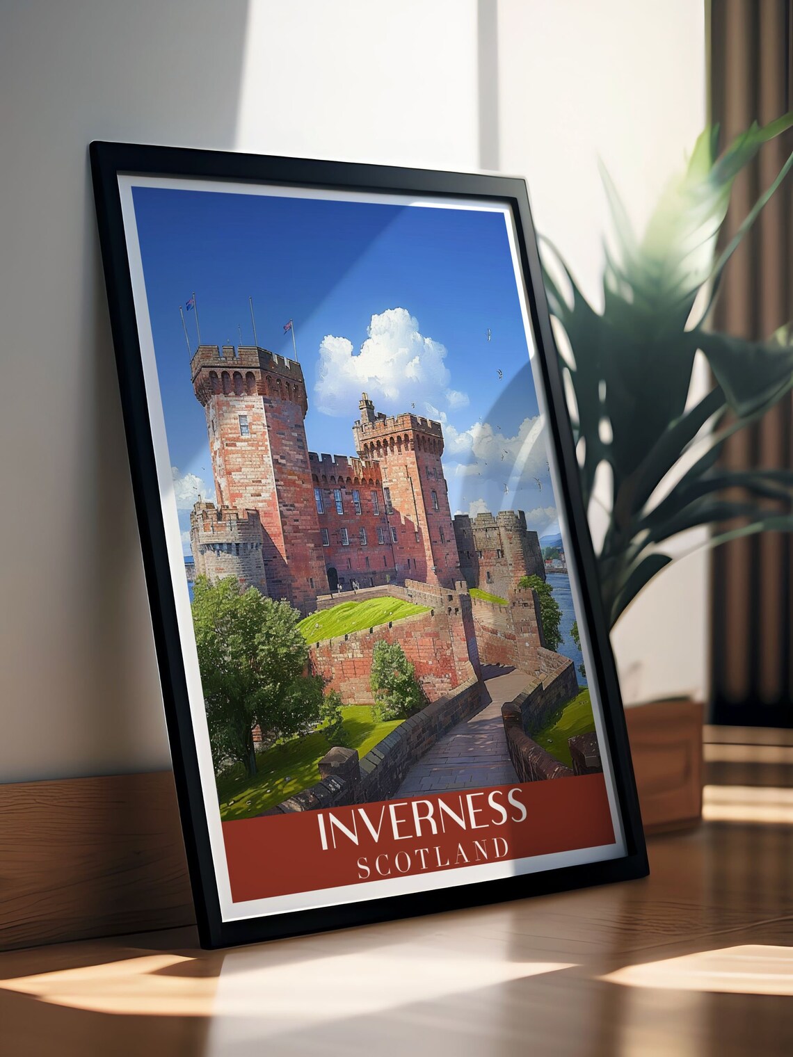Inverness Castle Print Scotland Travel Poster Iconic Highland Landmark Art Historic Inverness Castle Print Scotland Heritage Art - Image 3