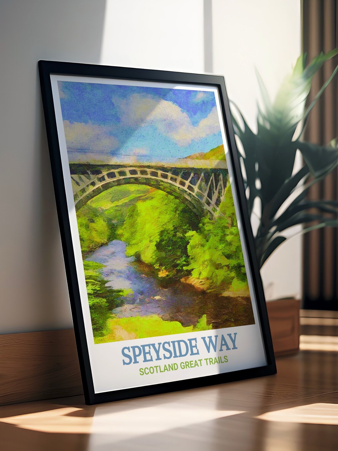 Speyside Way Scotland Historic Stone Bridge Woodland River Poster - Image 2