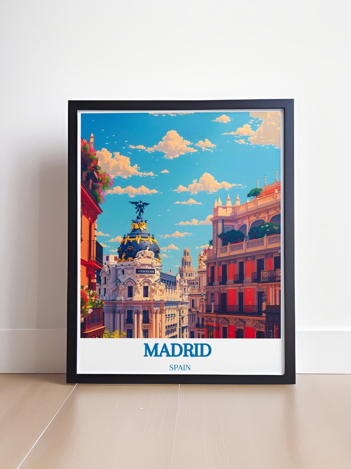 Madrid Spain Metropolis Building Famous Gran Via Street Poster - Image 4