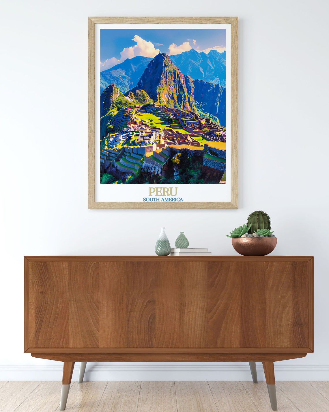Machu Picchu Ancient Citadel Terraces Under Andes Peaks Peru Poster - Image 3