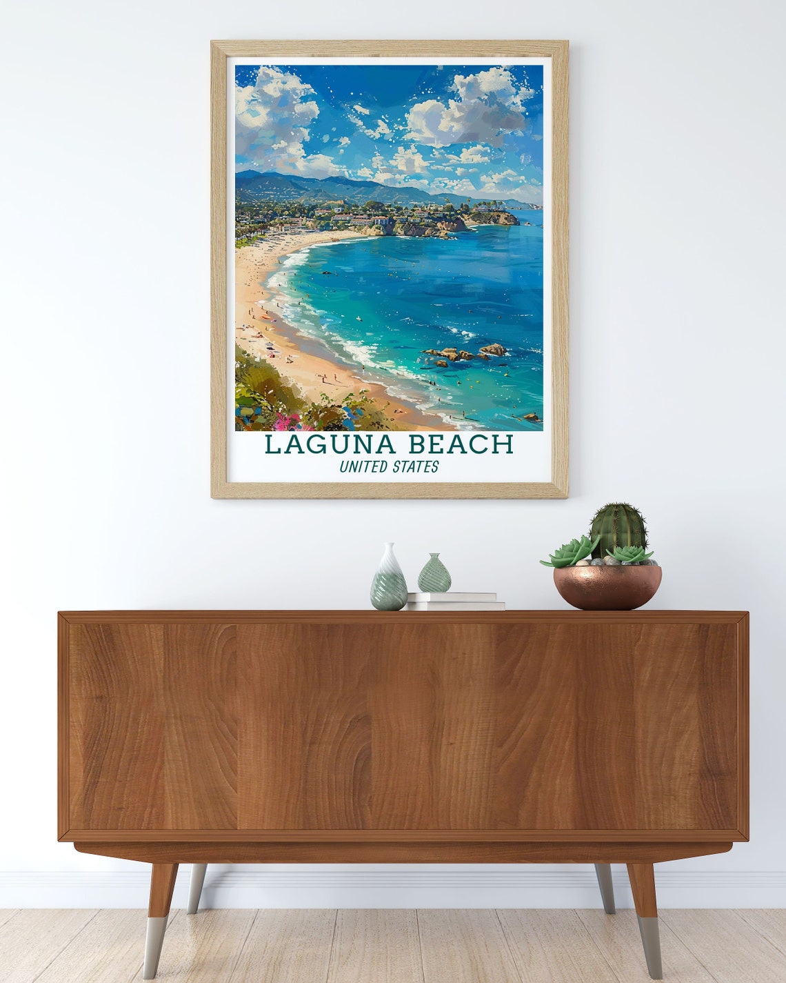 Laguna Beach Art Top Of The World Art Print Laguna Beach Poster Laguna Beach Travel Print Top Of The World Travel Poster - Image 3
