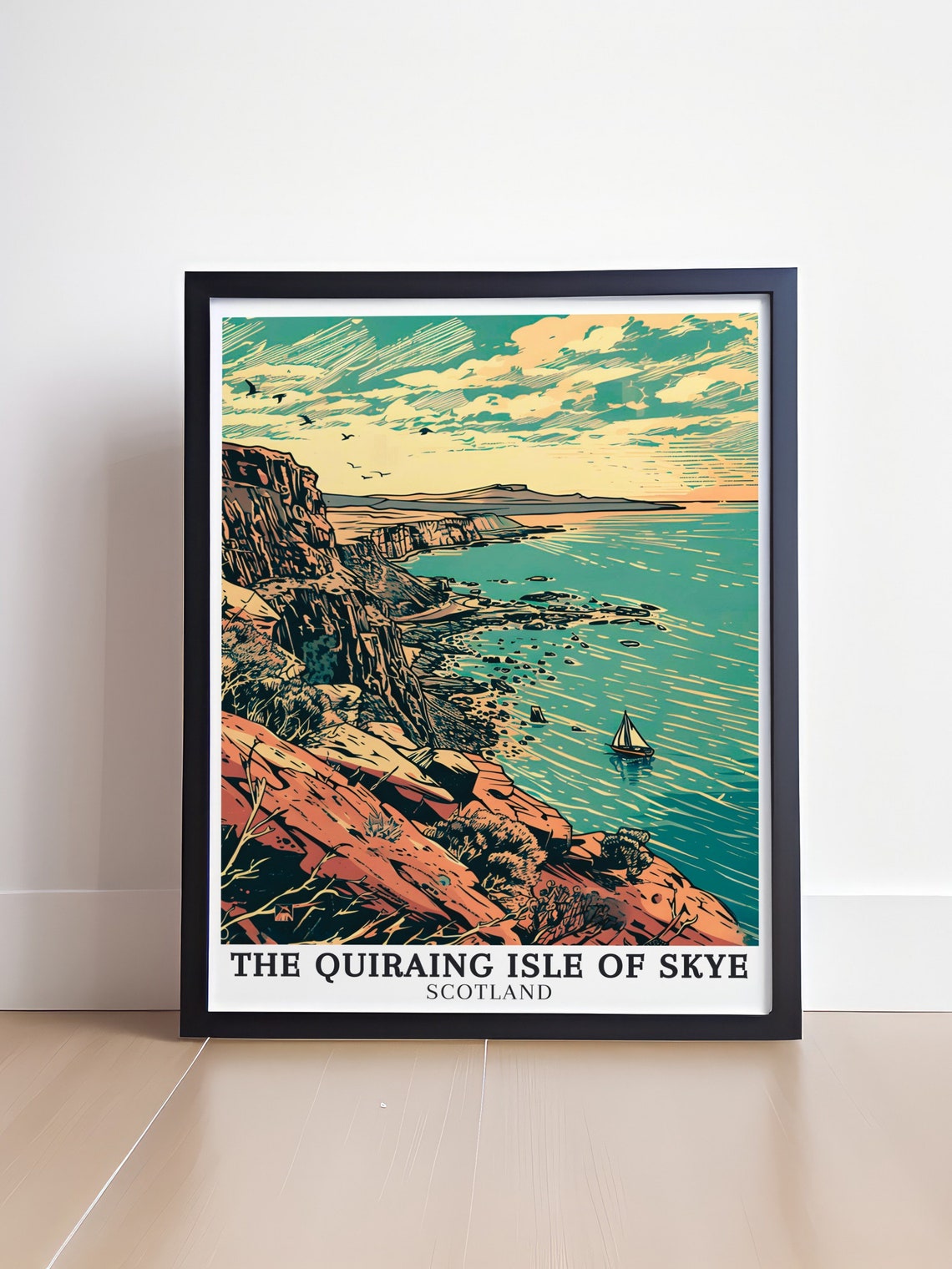 The Quiraing Isle Of Skye Travel Poster Staffin Bay Trotternish Ridge Art The Quiraing Isle Of Skye Travel Print - Image 4