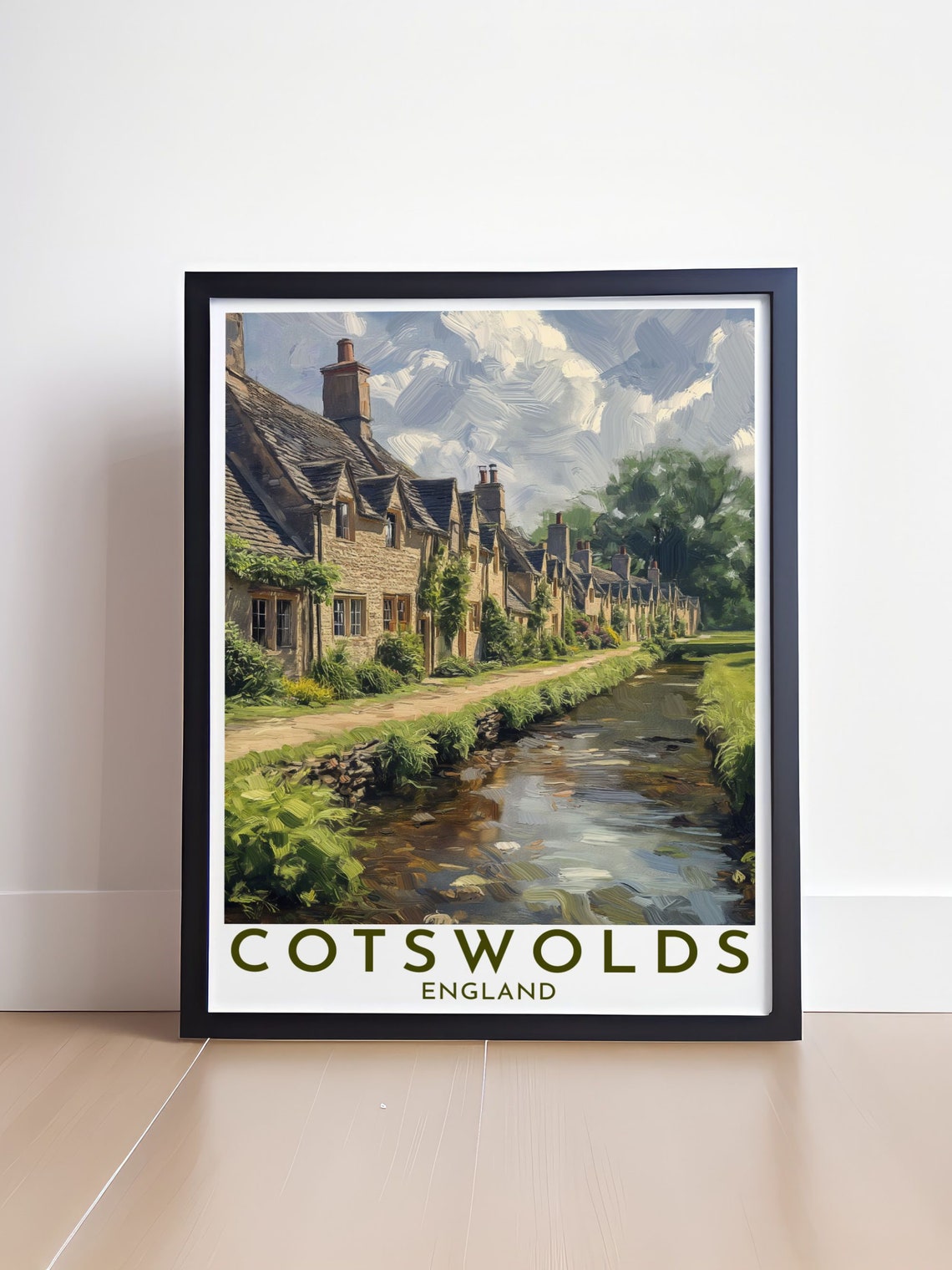 Cotswolds England Arlington Row Bibury Stone Cottages Poster - Image 4